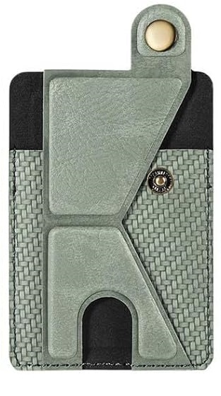 Kortholder i PU-læder med stativ, Grøn