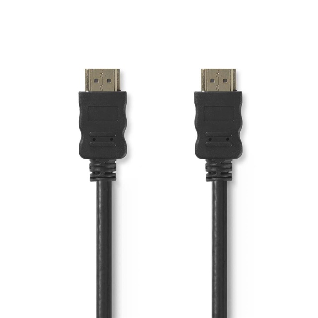 Nedis High Speed HDMI ™ kabel med Ethernet | HDMI™ Stik | HDMI™ Stik | 4K@30Hz | ARC | 10.2 Gbps | 3.00 m | Runde | PVC | Sort | Konvolut