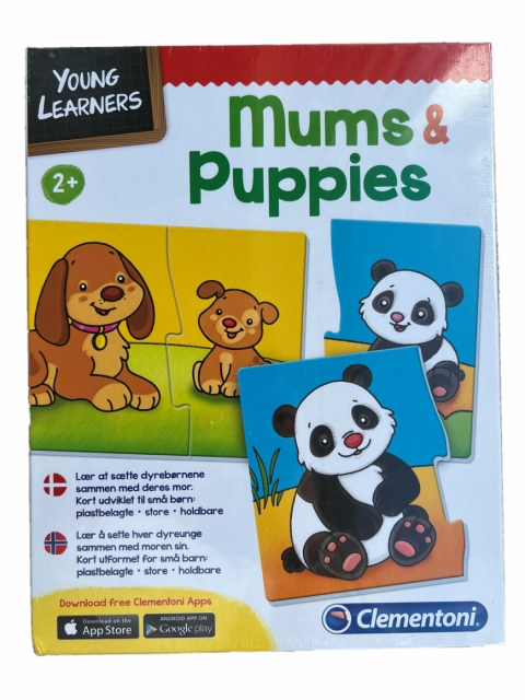 Clementoni Young Learners Mums & Puppies, norsk og dansk sprog