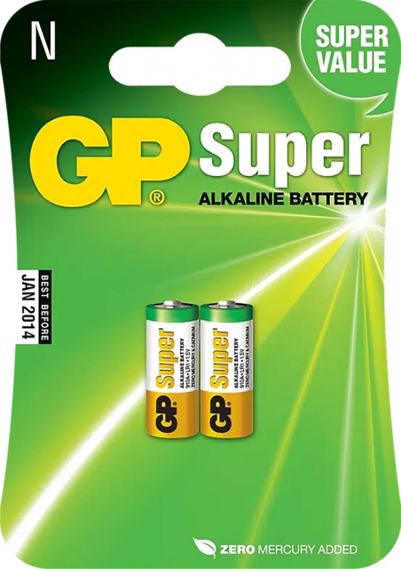 GP Super Alkaline LR1 batteri, 910A, 2-pack