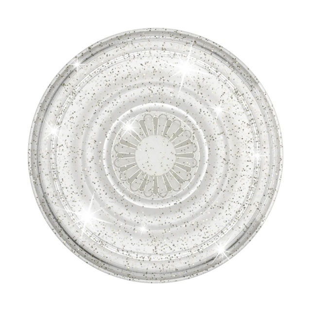 PopSockets PopGrip Clear Glitter Silver