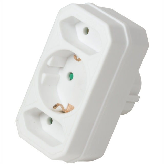 LogiLink Grenuttag med 2st Euro + 1st j