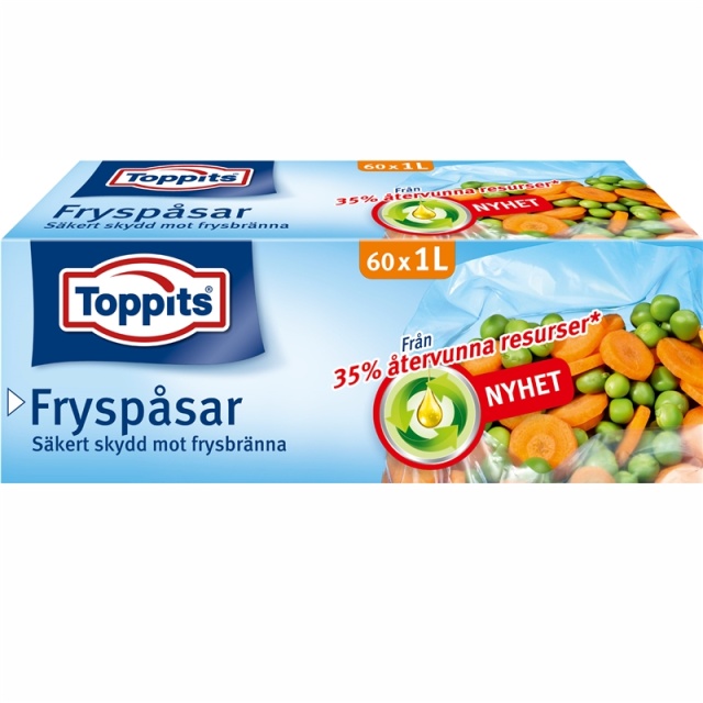 Toppits Fryspåsar 1L 60st, STORPACK 9st