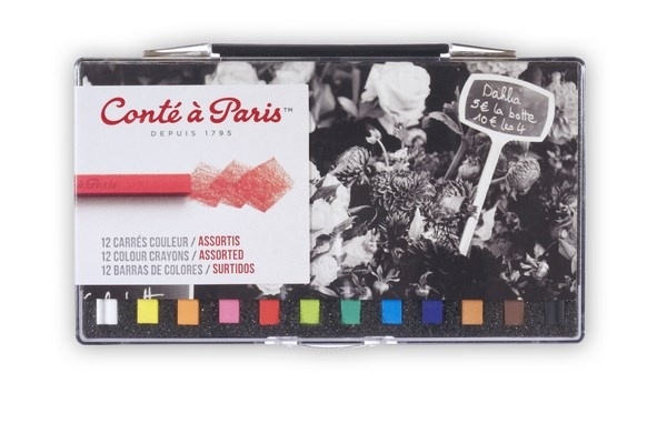 CONTE Plastic Box X12 Coloured Carres Ass