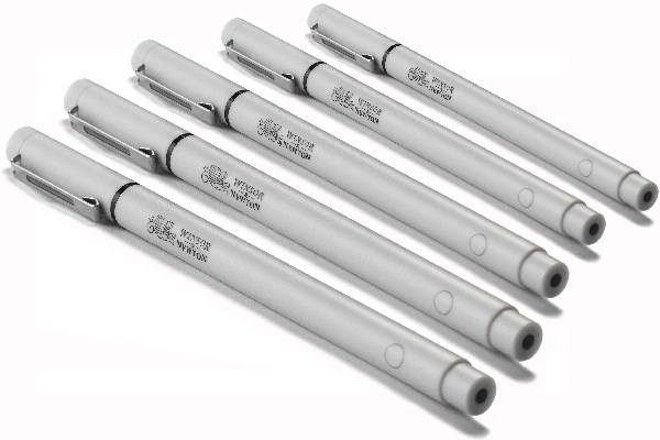 WINSOR Graphic Marker fineliner black 5pcs ass. set