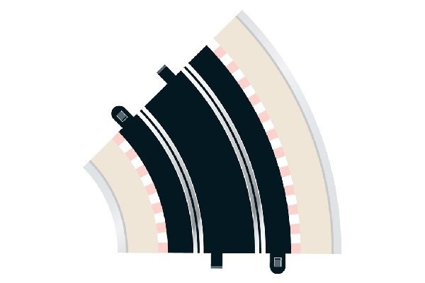 SCALEXTRIC Rad 2 standard curve 45° (2 per bag)