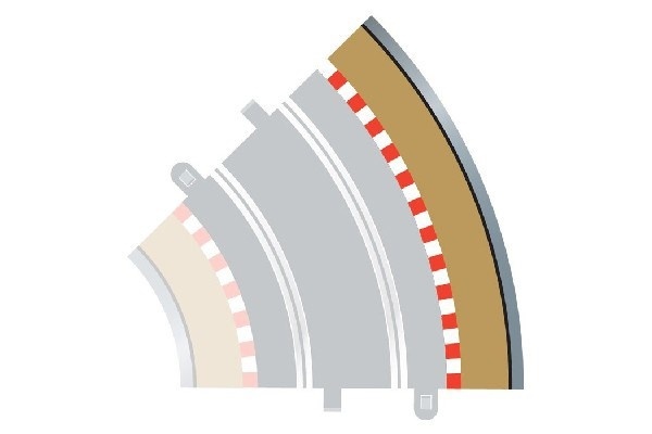 SCALEXTRIC Rad 2 outer borders & barriers (for C8206)