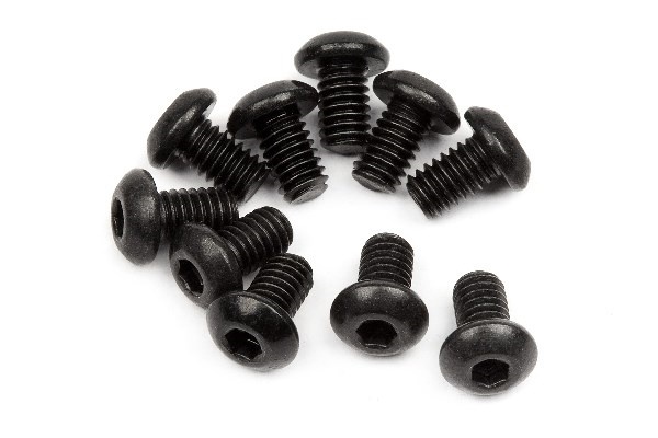 HPI Button Head Screw M2.5X4Mm (Hex Socket/10Pcs)