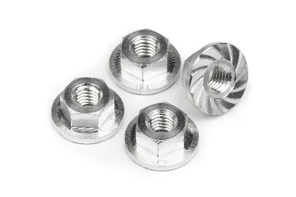 HPI Serrated Flange Nut M4X10.8Mm (4Pcs)