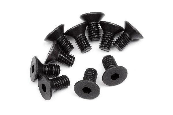 HPI Flat Head Screw M4X8Mm (Hex Socket/10Pcs)