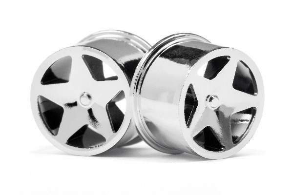 HPI Q32 Super Star Wheel Set F/R Chrome18X10/18X14/ X4