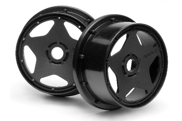 HPI Super Star Wheel Black front (120X60Mm/2Pcs)