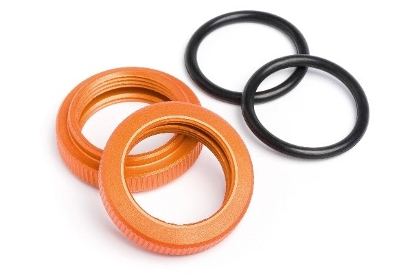 HPI Shock Adjuster Nut 20Mm (Orange/2Pcs)