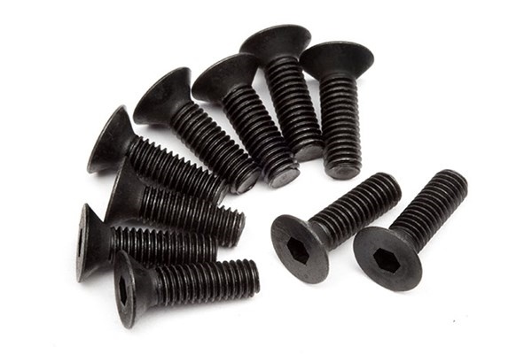 HPI Flat Head Screw M3X10Mm(Hex Socket/10Pcs)