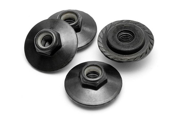 HPI Flanged Lock Nut M5X8Mm (Black/4Pcs)