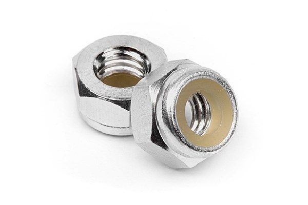 HPI Aluminum Lock Nut M4 (Silver/10Pcs)