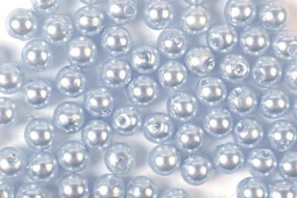 Voksperler 4mm 500g l.blå