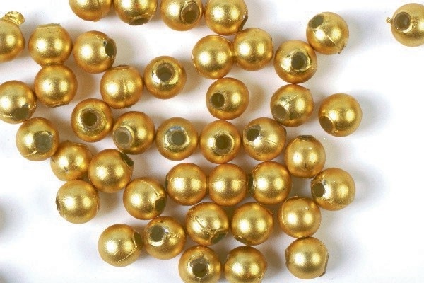 Voksperler 8mm 500g mat guld