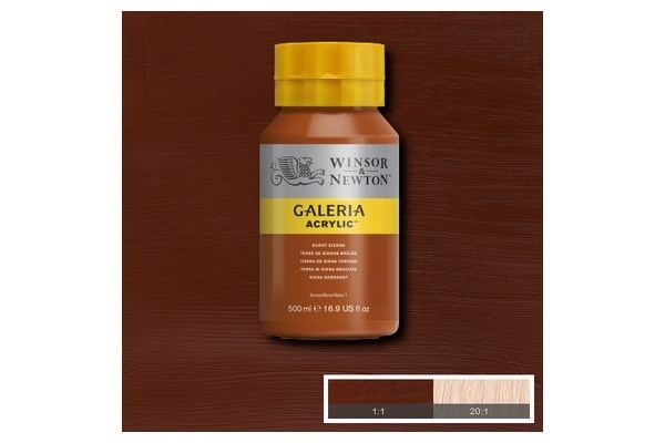 WINSOR Galeria Acrylic 500Ml Burnt Sienna 074