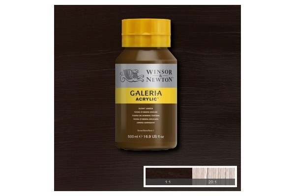 WINSOR Galeria Acrylic 500Ml Burnt Umber 076