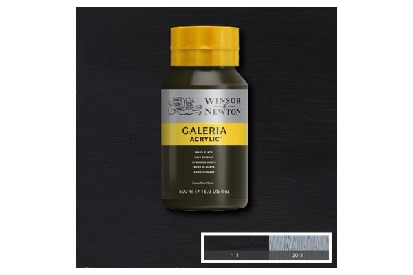 WINSOR Galeria Acrylic 500Ml Mars Black 386