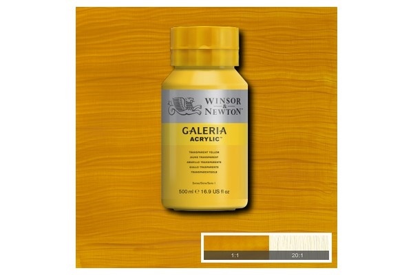 WINSOR Galeria Acrylic 500Ml Trans Yellow 653