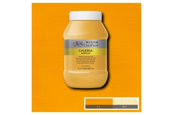 WINSOR Galeria Acrylic 1L Cad Yellow Deep Hue 115