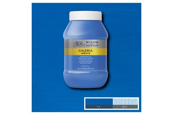 WINSOR Galeria Acrylic 1L Cerulean Blue Hue 138