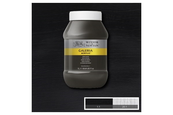 WINSOR Galeria Acrylic 1L Ivory Black 331