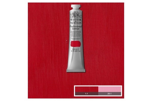 WINSOR Proff. acrylic 200ml naphthol red medium 423