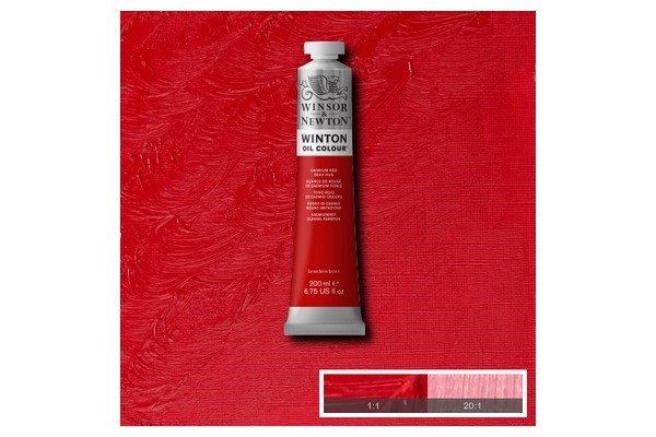 WINSOR Winton oil 200ml cadmium red deep hue 098