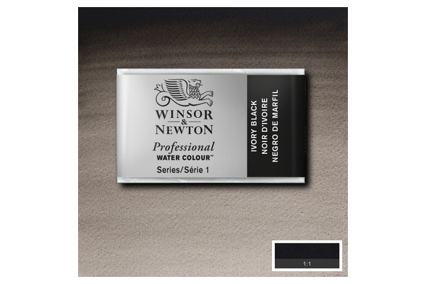 WINSOR Watercolour proff pan Ivory Black 331