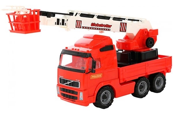 POLESIE Brandbil med stigevogn på lad 580x195x340mm