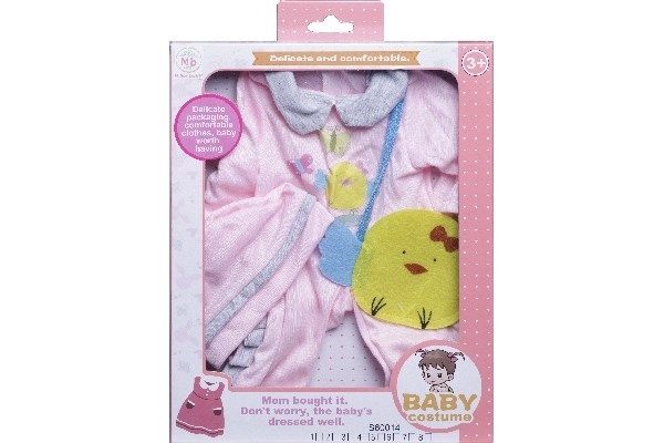 MILLER B Dukketøj 40cm sparkedragt med hue og taske