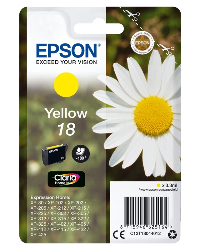 Epson Daisy Enpack gul 18 Claria Home-bläck