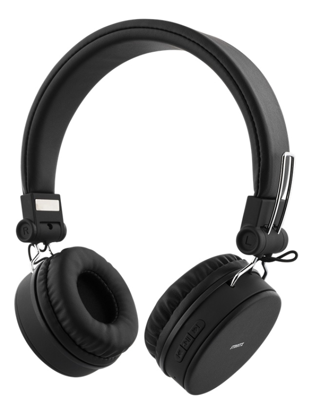 STREETZ Foldable on-ear BT headset, 3.5 mm, black