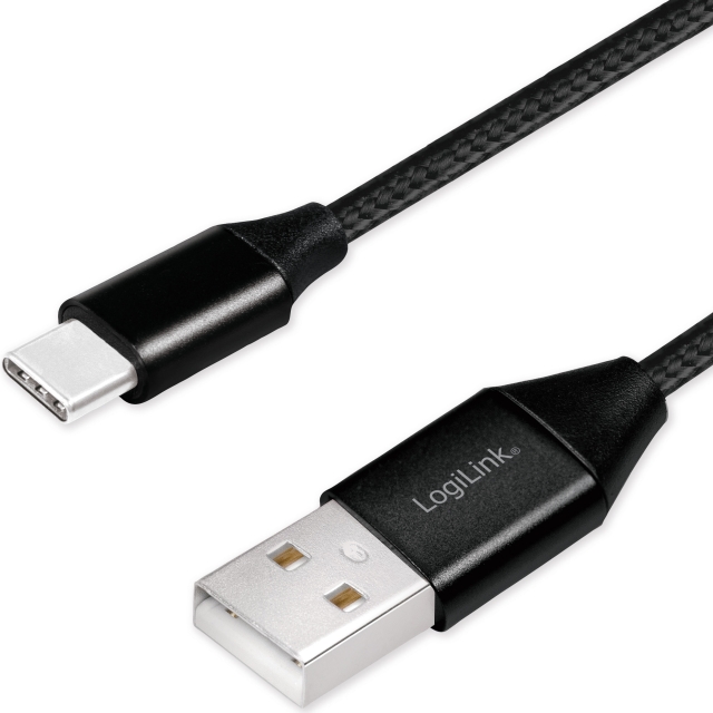 LogiLink USB-USB-C Ladd/synk-kabel 15W