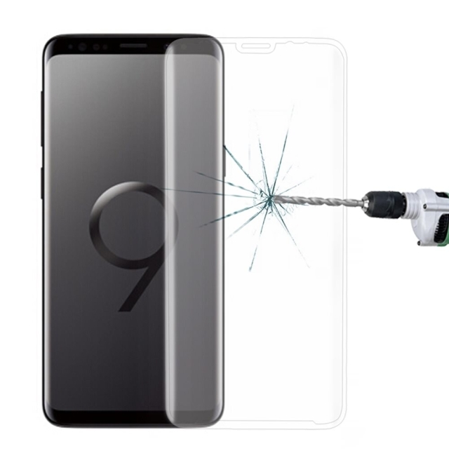 skærmbeskytter i 3D-hærdet glas til Samsung Galaxy S9 - Hvid