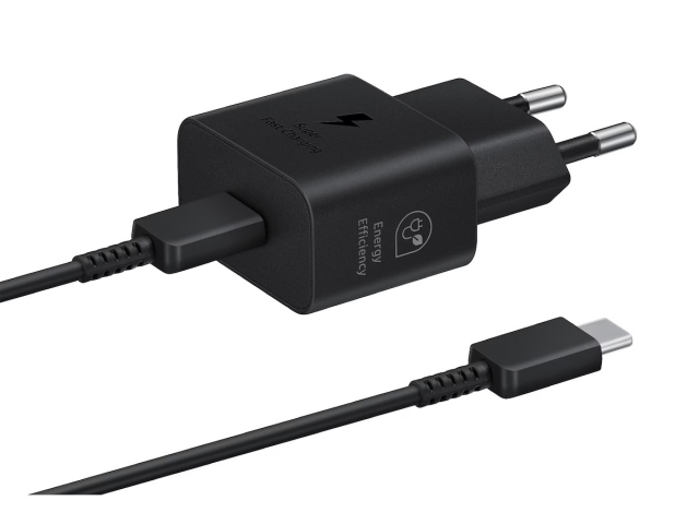 Samsung EP-T2510N GaN vægoplader USB-C 25W + kabel, sort
