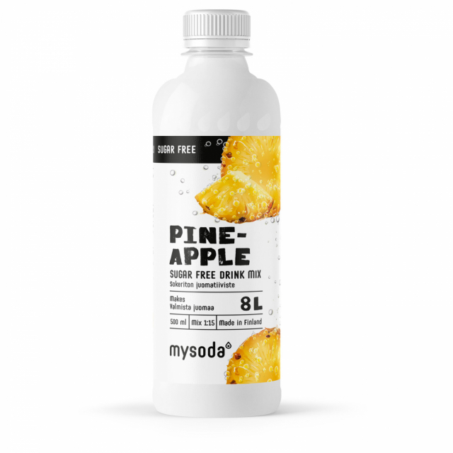 Mysoda Ananas Sukkerfri 500ml - Giver 8L drik