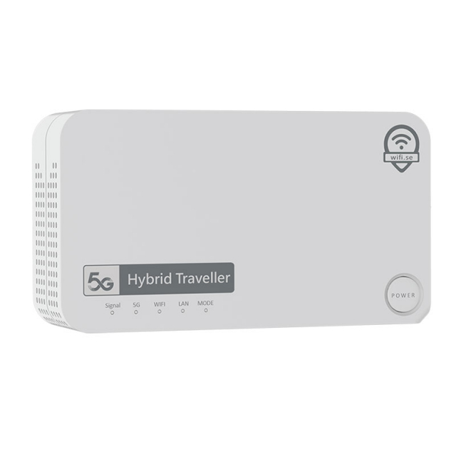 5G Hybrid Traveller bærbar wifi-router til SIM og eSIM