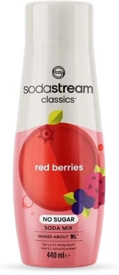 Sodastream Red Berries No Sugar 440ml, Giver ca. 9 liter færdig drik