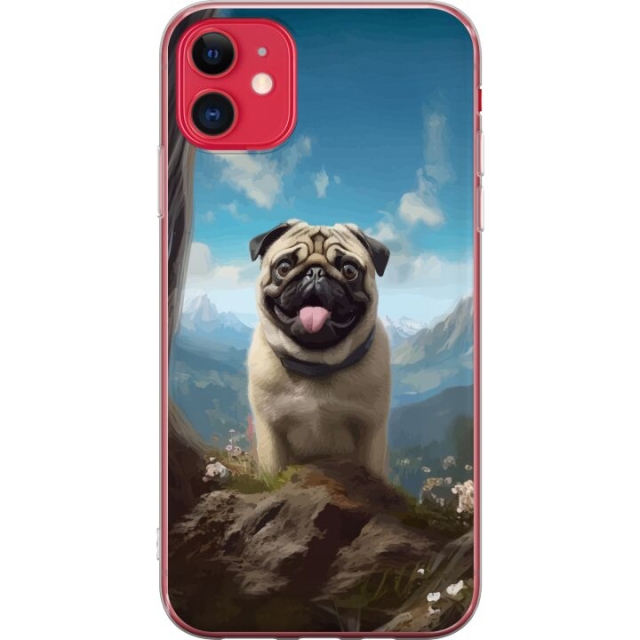 Mobilcover til Apple iPhone 11 med Glad Hund motiv