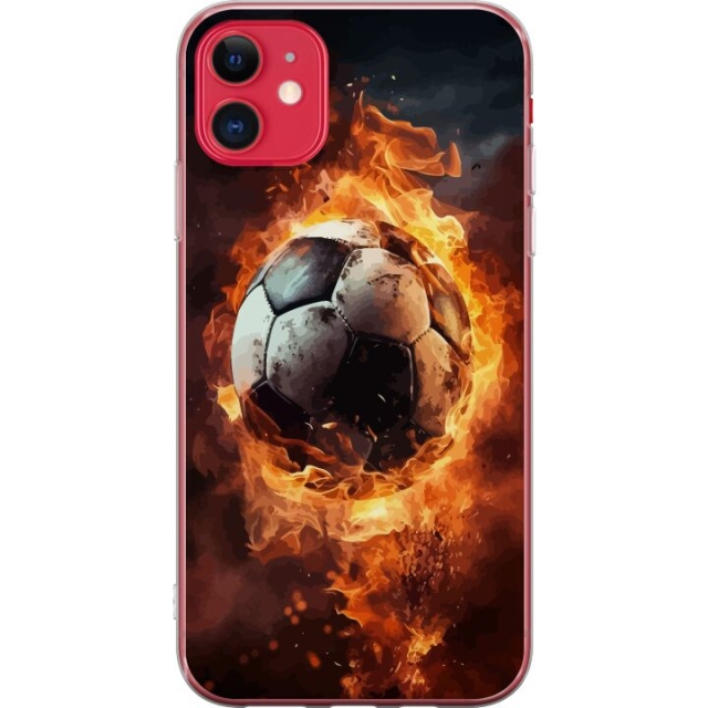 Mobilcover til Apple iPhone 11 med Fodbold motiv