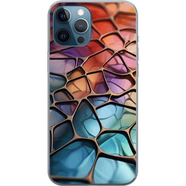 Mobilcover til Apple iPhone 12 Pro med Metallict mønster motiv