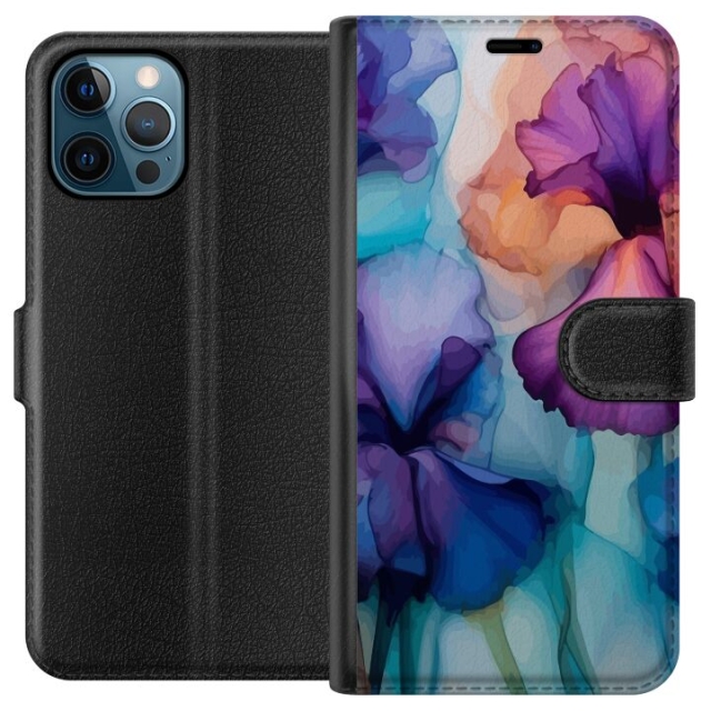 Tegnebogsetui til Apple iPhone 12 Pro Max med Magiske blomster motiv