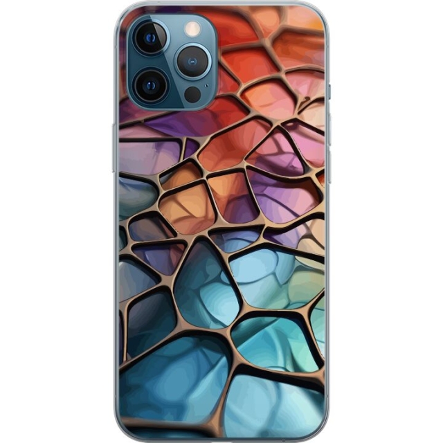 Mobilcover til Apple iPhone 12 Pro Max med Metallict mønster motiv
