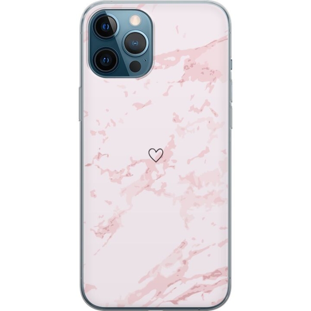 Mobilcover til Apple iPhone 12 Pro Max med Rosa Hjerte motiv