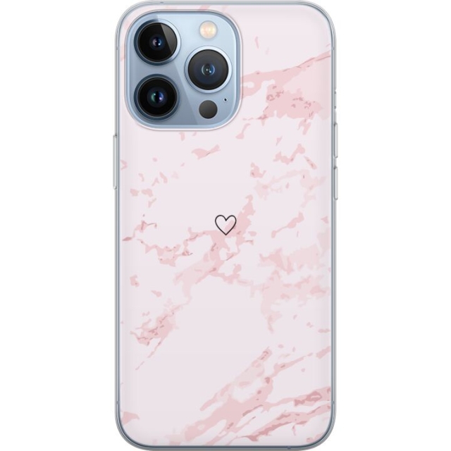 Mobilcover til Apple iPhone 13 Pro med Rosa Hjerte motiv