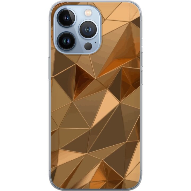 Mobilcover til Apple iPhone 13 Pro med 3D Guld motiv
